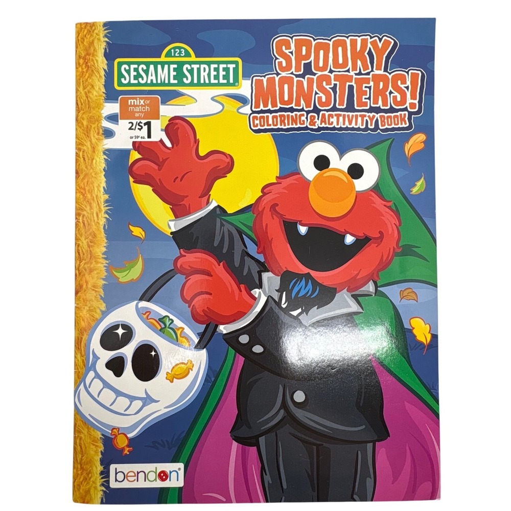 Sesame Street Spooky Monsters Halloween Coloring Activity Book Elmo Counting